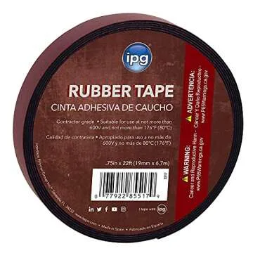 IPG Rubber Tape - Versatile 0.75" x 22 ft for All Electrical Needs