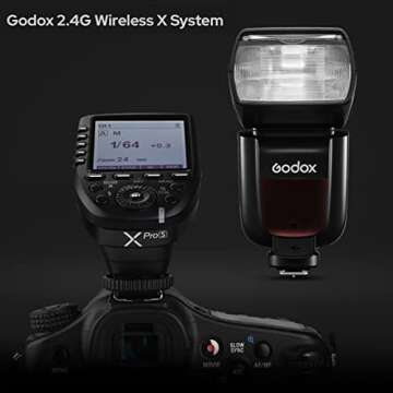 GODOX TT685II-C Flash for Canon Speedlight Camera Flash E-TTL Speedlite High-Speed Sync, 2.4G Wirele...