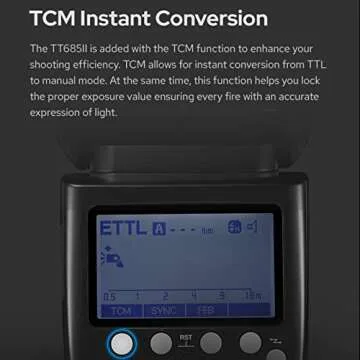 GODOX TT685II-C Flash for Canon Speedlight Camera Flash E-TTL Speedlite High-Speed Sync, 2.4G Wireless X System Compatible for Canon Flash 5D Mark IV 6D Mark II 7D 90D 250D R5 850D (Upgraded TT685C)