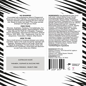 BondiBoost HG Duo Shampoo + Conditioner Bundle [10.14fl oz each] - Improves Appearance for Thinning Hair - Volumizing + Hydrating + Nourishing - Sulfate/Paraben Free, for Women/Men - Australian Made