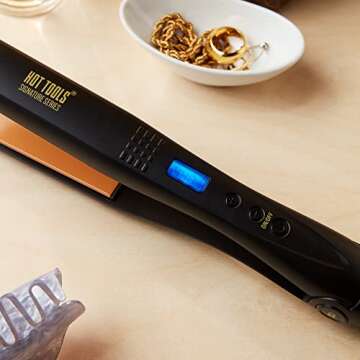 HOT TOOLS Pro Signature Digital Ceramic Flat Iron, 1 Inch