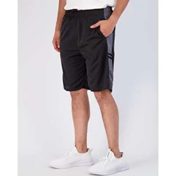 Real Essentials Men's Mesh Athletic Shorts Set 5 - Comfortable and Versatile Athletic Wear