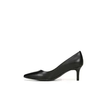Naturalizer Womens Everly Pointed Toe Low Heel Stiletto Pump,Black Leather,7 Wide