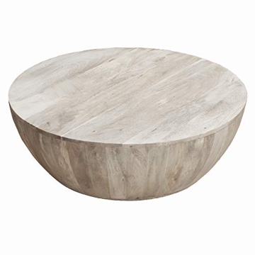 Stylish Round Mango Wood Coffee Table for All Spaces