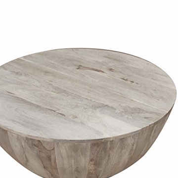 Stylish Round Mango Wood Coffee Table for All Spaces