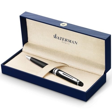 Waterman Expert Ballpoint Pen - Gloss Black & Chrome