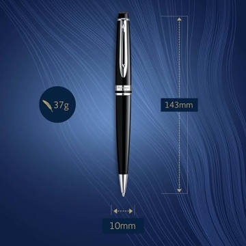 Waterman Expert Ballpoint Pen - Gloss Black & Chrome