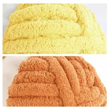 MABOZOO Chunky Yarn for Crocheting 8 Pack, Fluffy Jumbo Chenille Yarn,Soft Plush Yarn Bulky,Giant Thick Fuzzy Yarn for Hand Knitting or Arm Knitting