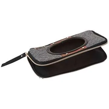 Itzy Ritzy Travel Wipes Case – Portable, Refillable Wipes Pouch Includes Removable Clips for Car Visor or Seat Back; Wipes Holder Perfect Diaper Bag & Travel - Holds Up to 64 Wipes (Coffee & Cream)