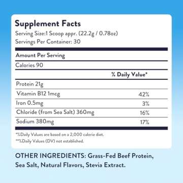 Equip Foods Prime Protein Powder - Grass Fed, 30 Servings, Salted Caramel