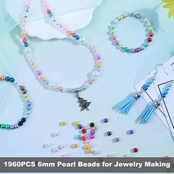 Anezus 1960PCS Pearl Beads Set - 28 Colors for Crafts