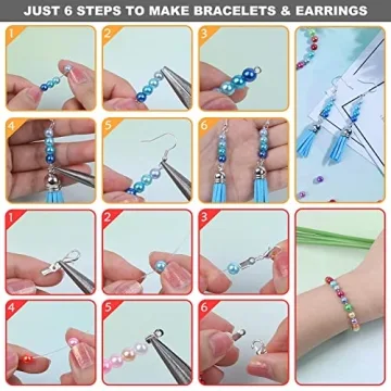 Anezus 1960PCS Pearl Beads Set - 28 Colors for Crafts