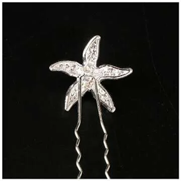 BERYUAN Starfish Hair Pins Set for Weddings and Proms