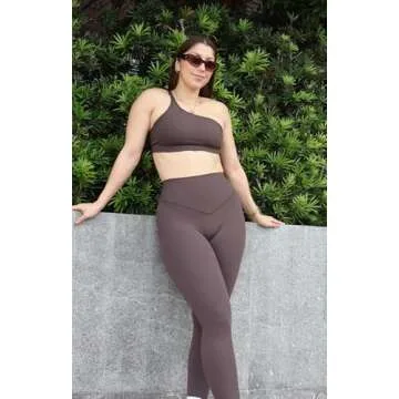 Aoxjox Women's Workout Sports Bras One Shoulder Astoria Asymmetrical Bra Fitness Training Gym Yoga C...