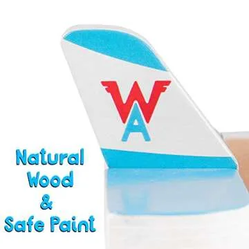 WondAir Wooden Passenger Jet Playset for Kids