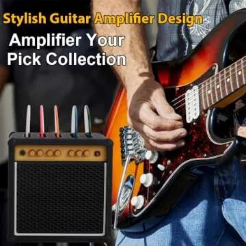 HETOETF Guitar Picks Holder Box - Amp Styled Design