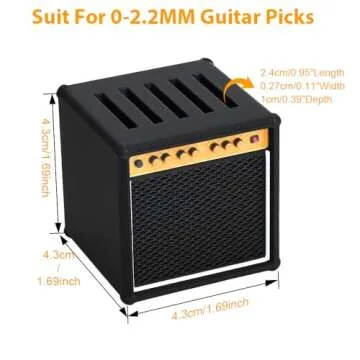 HETOETF Guitar Picks Holder Box - Amp Styled Design