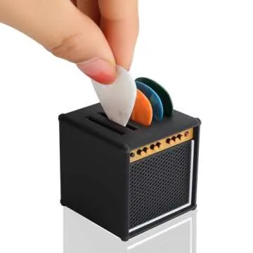 HETOETF Guitar Picks Holder Box - Amp Styled Design