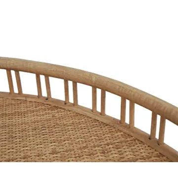 FINECASA Rattan Coffee Table Boho Chic Living Room