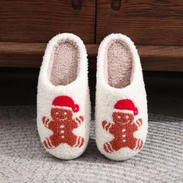 Gingerbread Man Holiday Slippers for Ultimate Comfort