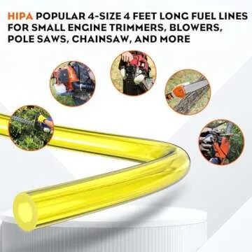 Hipa 4 Size Gas Fuel Line Hose Tubing for Small Engine Chainsaw Lawn Mower String Trimmer WeedEater ...