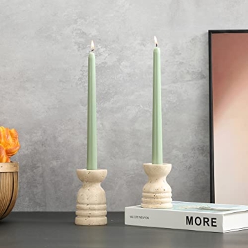 WORHE Premium Marble Candle Holders Set - Elegant Decor