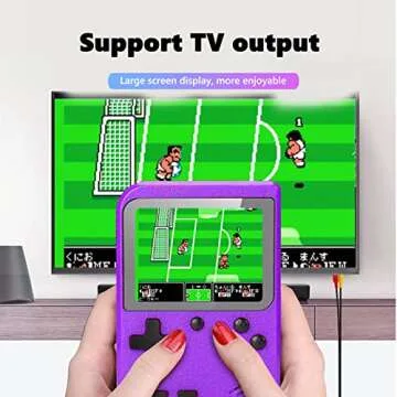 Ormosiat Retro Mini 500 Non-Repeating Classic FC Games Portable Video Handheld Game Console.3.0-inch Screen.1020mAh(500_Purple)