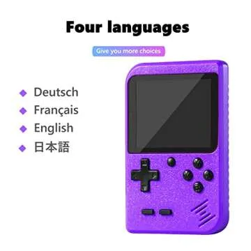 Ormosiat Retro Mini 500 Non-Repeating Classic FC Games Portable Video Handheld Game Console.3.0-inch Screen.1020mAh(500_Purple)