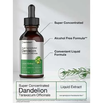 Horbäach Dandelion Root Extract | 2 fl oz | Super Concentrated | Alcohol Free Liquid Tincture | Vegetarian, Non-GMO, Gluten Free
