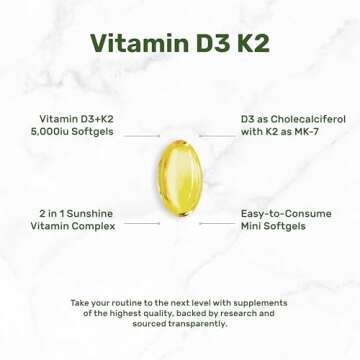 DEAL SUPPLEMENT Vitamin D3 K2 Softgel for Health