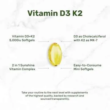 DEAL SUPPLEMENT Vitamin D3 K2 Softgel for Health