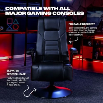 X Rocker Mammoth Bluetooth Gaming Chair with Foldable Design