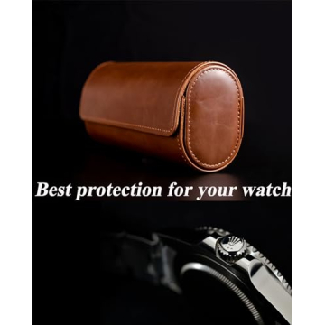 Mr.Okay 2 Watch Travel Case - Luxury Leather Organizer