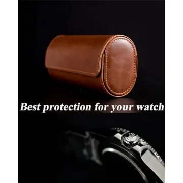 Mr.Okay 2 Watch Travel Case - Luxury Leather Organizer