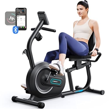 Smart Bluetooth Recumbent Bike with App & LCD Display