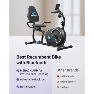 Smart Bluetooth Recumbent Bike with App & LCD Display