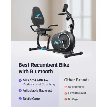 Smart Bluetooth Recumbent Bike with App & LCD Display