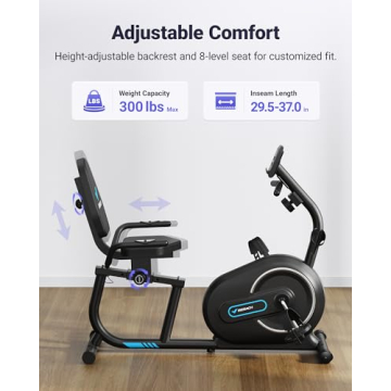 Smart Bluetooth Recumbent Bike with App & LCD Display