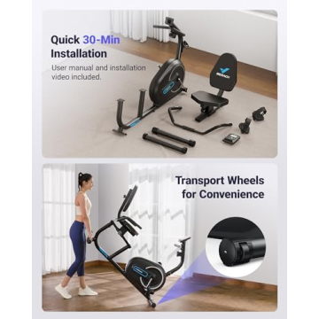 Smart Bluetooth Recumbent Bike with App & LCD Display