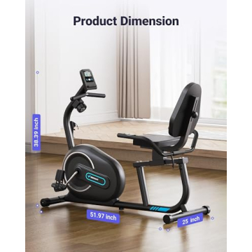 Smart Bluetooth Recumbent Bike with App & LCD Display