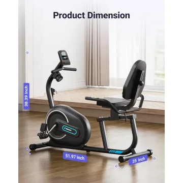Smart Bluetooth Recumbent Bike with App & LCD Display