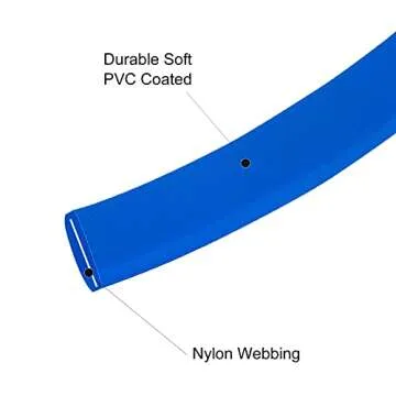 Waterproof Long Leash Durable Dog Recall Training Lead Great for Outdoor Hiking, Training, Yard, Beach and Swimming (Blue, 30ft)