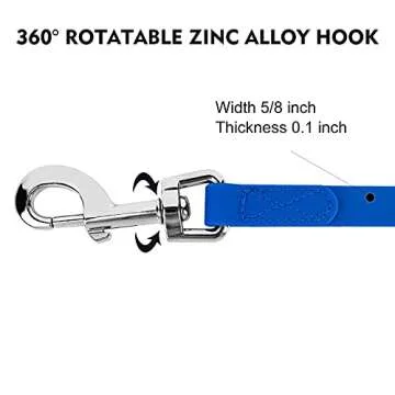 Waterproof Long Leash Durable Dog Recall Training Lead Great for Outdoor Hiking, Training, Yard, Beach and Swimming (Blue, 30ft)