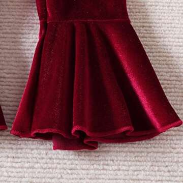 YOKJZJD Infant Toddler Baby Girl Velvet Romper Jumpsuit Overalls Bell Bottom Pants Fall Suspender Leggings Christmas Outfits (A-Wine Red, 12-18 Months)