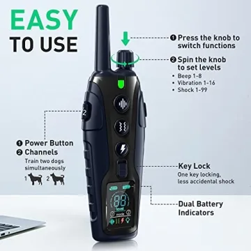 4000FT Dog Shock Collar with Remote and Flashing Light