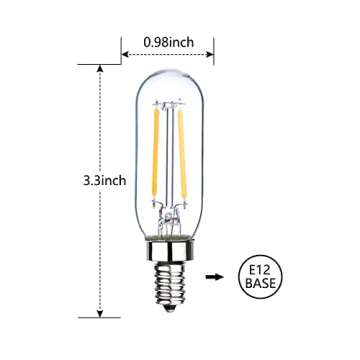 Sunaiony E12 Candelabra Bulb Dimmable Soft White 3000K