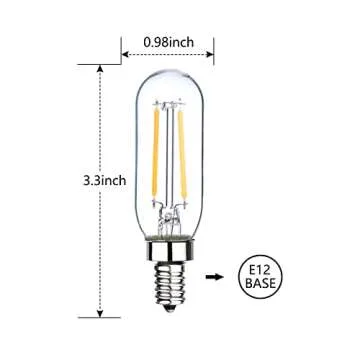 Sunaiony E12 Candelabra Bulb Dimmable Soft White 3000K