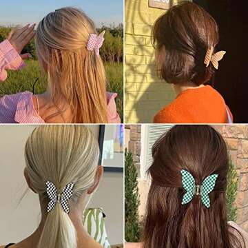 Chic Ahoney Butterfly Claw Clips for All Hair Types - Y2K Style
