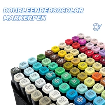 Vibrant Zmcik 80 Colors Dual Tip Alcohol Markers Set