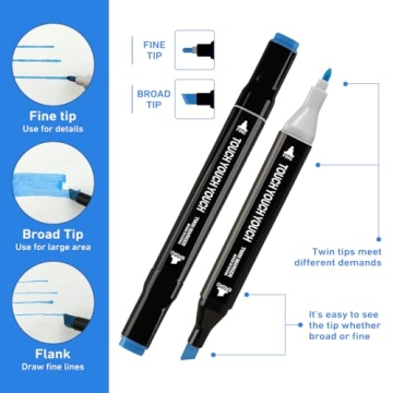 Vibrant Zmcik 80 Colors Dual Tip Alcohol Markers Set